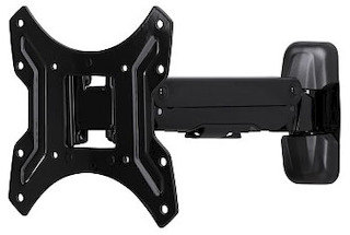 Кронштейн для ТВ Hama Fullmotion черный 23"-46" макс.15кг настенный поворот/наклон L (00108728)