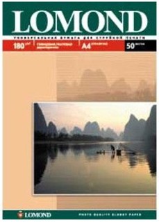 Бумага Lomond A4 180г/м2 50л., глянцевая/матовая  2х сторонняя (0102019)