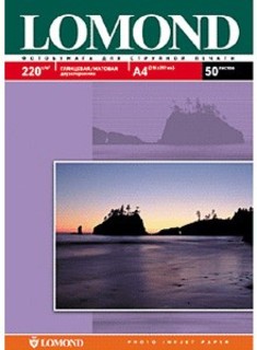 Бумага Lomond A4 220г/м2 25л., глянцевая/матовая 2х сторонняя (0102078)