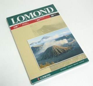 Бумага Lomond A4 230г/м2 50л., глянцевая (0102022)