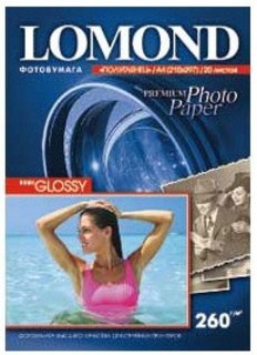 Бумага Lomond A4 260 г/м2 20л.,полуглянцевая (1103301)