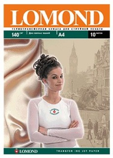 Термотрансфер Lomond A4, 10л 140г/м2 для светлых хлопковых тканей (0808411)
