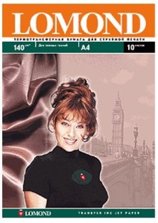 Термотрансфер Lomond A4, 10л 140г/м2 для черных и цветных хлопковых тканей (0808421)