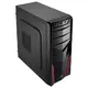 Корпус Aerocool V2X RED черный w/o PSU mATX SECC 1*92mm fan 2*USB2.0 USB3.0 audio HD bott PSU