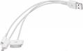 Кабель для iPod/iPhone/iPad 4 in 1 Multi-Function Cable белый USB+Lightning adapter+30 Pin+30 Pin 0