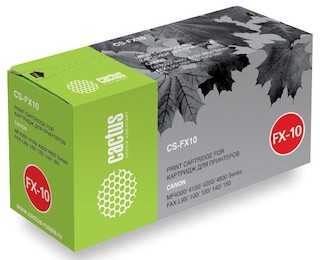 Тонер Картридж Cactus CS-FX10S черный для Canon MF4000/4100/ 4200/4600 Series/ FAX-L95/100 (2000стр