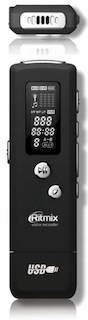 Цифровой Диктофон Ritmix RR-650 4Gb Black Mic SP MP3 USB Acl