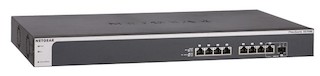 Коммутатор Netgear XS708E-100NES 1х10GBase-T/SFP+ и управление через GUI.монтируемый в стойку