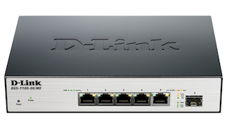Коммутатор D-Link DGS-1100-06/ME 5-портов 10/100/1000BASE-T 5 10/100/1000Base-T ports and 1 SFP