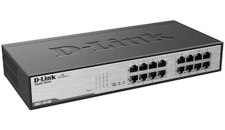 Коммутатор D-Link DGS-1016D/G1B 16-портов 10/100/1000BASE-T