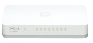 Коммутатор неуправляемый D-LINK DGS-1008A/C1A 8x10/100/1000Mbps, Green Ethernet
