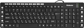 Клавиатура Defender OfficeMate MM-810 / мультимедийная / 9 горячих клавиш/ мембранная /черный, USB