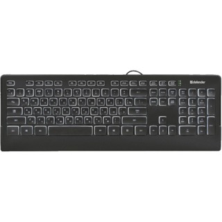 Клавиатура Defender Nova SM-690L /слим (клавиши островного типа) / белая подсветка /13 доп функций / USB