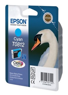 Струйный картридж Epson C13T11124A10 T0812 голубой R270/290/RX590 (замена C13T08124A)