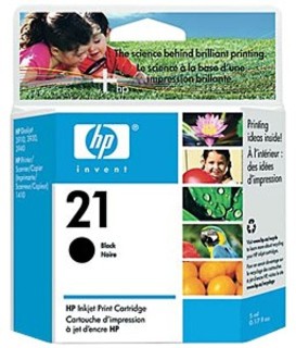 Картридж струйный  HP №21 C9351AE black for DJ 3920/3940, PSC 1410