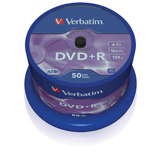 Диск DVD+R Verbatim 4.7Gb 16x (1шт)