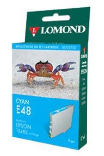 Картридж струйный Lomond T048240 cyan for Epson Stylus Photo R300/RX500 (L0202552)