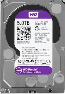Жесткий диск WD Original SATA-III 5Tb WD50PURX Purple (5400rpm) 64Mb 3.5"