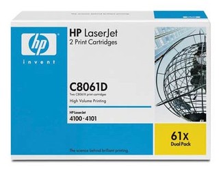 Тонер картридж HP C8061D (двойная упаковка) для LJ 4100 (2 x 10 000 стp)