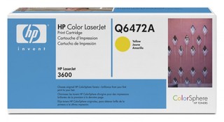 Тонер картридж HP Q6472A yellow for Color LaserJet 3600