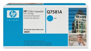 Тонер картридж HP Q7581A cyan for Color LaserJet 3800