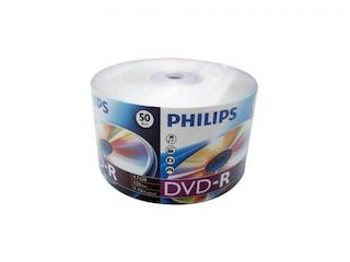 Диск DVD-R Philips 4.7Gb 16x Bulk Printable (50шт)