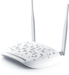 Модем TP-Link TD-W8968 ADSL2+ 802.11g/n xDSL RJ-45/USB VPN +Router белый