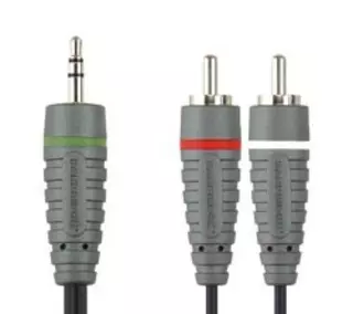 Аудио кабель Bandridge BAL3401 3.5mm M - 2x RCA M 1m