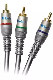 Кабель Belsis 3RCA <--> 3RCA, 75 Ом,  RGB, GOLD,  1 м
