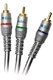 Кабель Belsis 3RCA <--> 3RCA, 75 Ом,  RGB, GOLD,  1 м