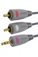 Кабель Belsis Jack 3.5 mm вилка - 2xRCA вилка, GOLD, стерео-аудио, 3 м