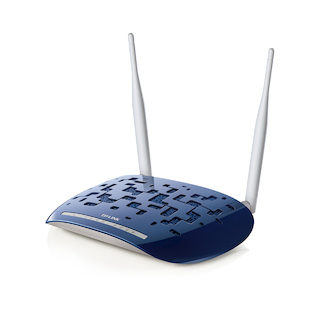 Модем TP-Link TD-W8960N ADSL2+ 802.11g/n xDSL RJ-45 VPN +Router голубой