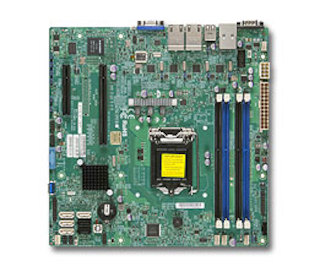 Материнская плата SuperMicro MBD-X10SLM+-LN4F-B Socket-1150 Intel C224 DDR3 ECC uATX 4xRJ45 Gigabit Ethernet SATA3 VGA BULK