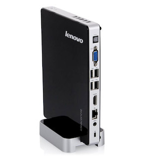 Неттоп Lenovo IdeaCentre Q190 SL i3 3217U (1.8)/2Gb/500GbHDG4000/CR/Free DOS/GbitEth/WiFi/черный/серебристый