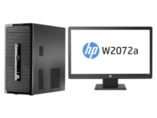 Комплект HP ProDesk 400 G2 MT i3 4160/4Gb/500Gb/DVDRW/Free DOS/клавиатура/мышь/монитор в комплекте W2072a