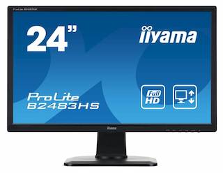 Монитор Iiyama 24" B2483HS-B1 черный TN+film LED 2ms 16:9 DVI HDMI M/M матовая HAS Pivot 1000:1 300cd 160гр/160гр 1920x1080 D-Sub 4кг