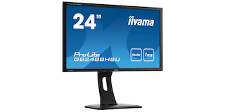 Монитор Iiyama 24" GB2488HSU-B1 черный TN+film LED 1ms 16:9 DVI HDMI M/M матовая HAS Pivot 1000:1 350cd 160гр/160гр 1920x1080 D-Sub DisplayPort 4кг