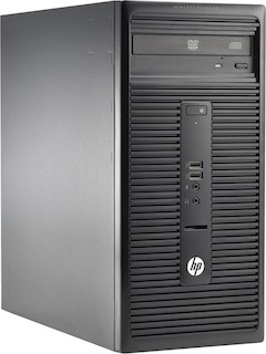 ПК HP 280 G1 MT i3 4160/4Gb/1Tb 7.2k/HDG4400/DVDRW/Windows 8.1 dwnW7Pro64/GbitEth/клавиатура/мышь/черный