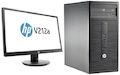 Комплект HP 280 G1 MT i3 4160/4Gb/500Gb/HDG/DVDRW/Free DOS/GbitEth/180W/клавиатура/мышь/черный/монитор в комплекте V212a