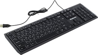 Клавиатура Defender OfficeMate  SM-820 / слим / 12 доп. функций / мембранная / черный, USB