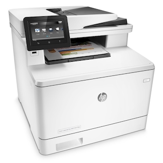МФУ лазерный HP Color LaserJet Pro M477fdw (CF379A) A4 Duplex Net WiFi черный/белый