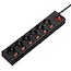 Сетевой удлинитель Hama Power Strip 1.4м (6 розеток) черный (121946)
