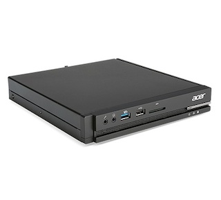 Неттоп Acer Veriton N2510G slim Cel N3050 (1.6)/2Gb/500Gb 5.4k/HDG/Free DOS/Eth/WiFi/65W/клавиатура/мышь/черный