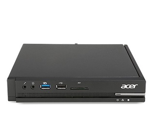 Неттоп Acer Veriton N2510G slim Cel N3050 (1.6)/4Gb/500Gb 5.4k/HDG/Free DOS/Eth/WiFi/65W/клавиатура/мышь/черный