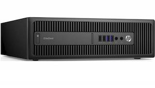 ПК HP EliteDesk 800 G2 SFF i3 6100/4Gb/500Gb 7.2k/HDG530/DVDRW/Windows 10 Professional +W7Pro/GbitEth/240W/клавиатура/мышь/черный