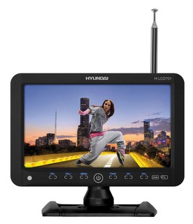 Портативный ТВ Hyundai H-LCD701 7" 16:9 ТВ-тюнер SD