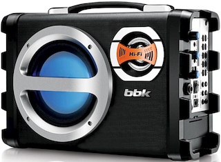 Колонки BBK BS05BT 1.0 черный 25Вт портативные