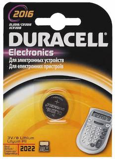 Батарейка Duracell DL2016/CR2016 display 3V Lithium B1 (1шт)