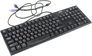 Клавиатура SVEN STANDARD 304 USB+HUB RUS BLACK