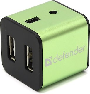 Концентратор USB2 DEFENDER 4PORT QUADRO IRON 83506